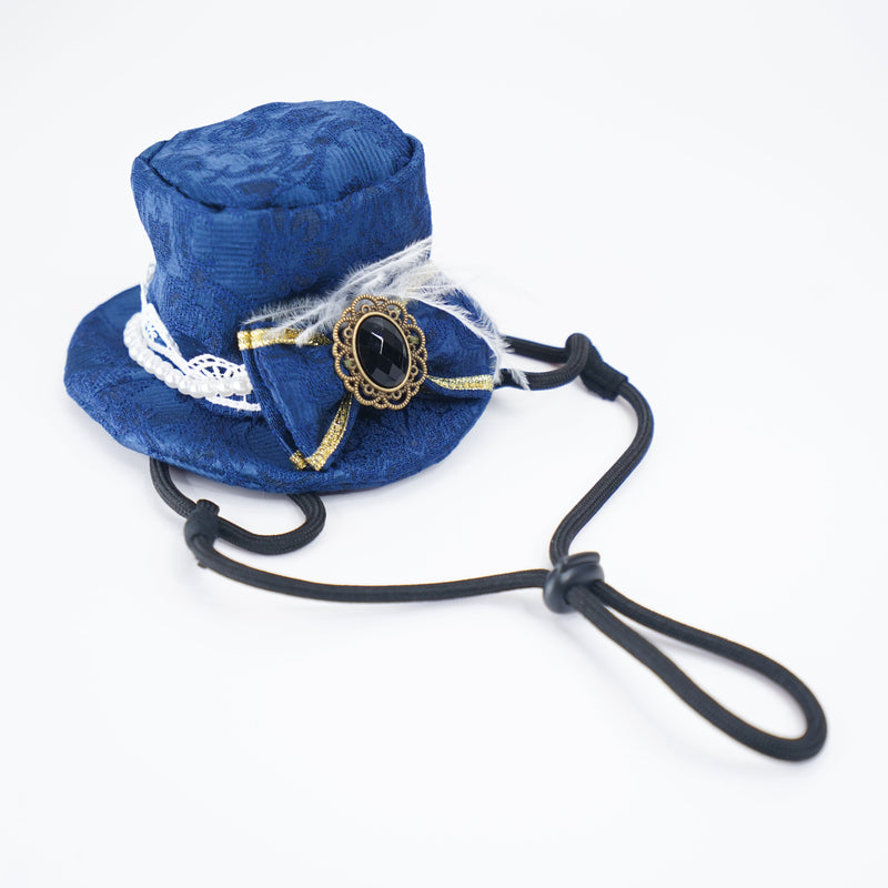 MOMOJI Arabella (2-Imperial Sapphire Brocade) | Pet Hat