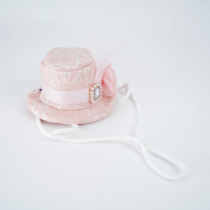 MOMOJI Georgiana (1-Powdered Rose Brocade) | Pet Hat