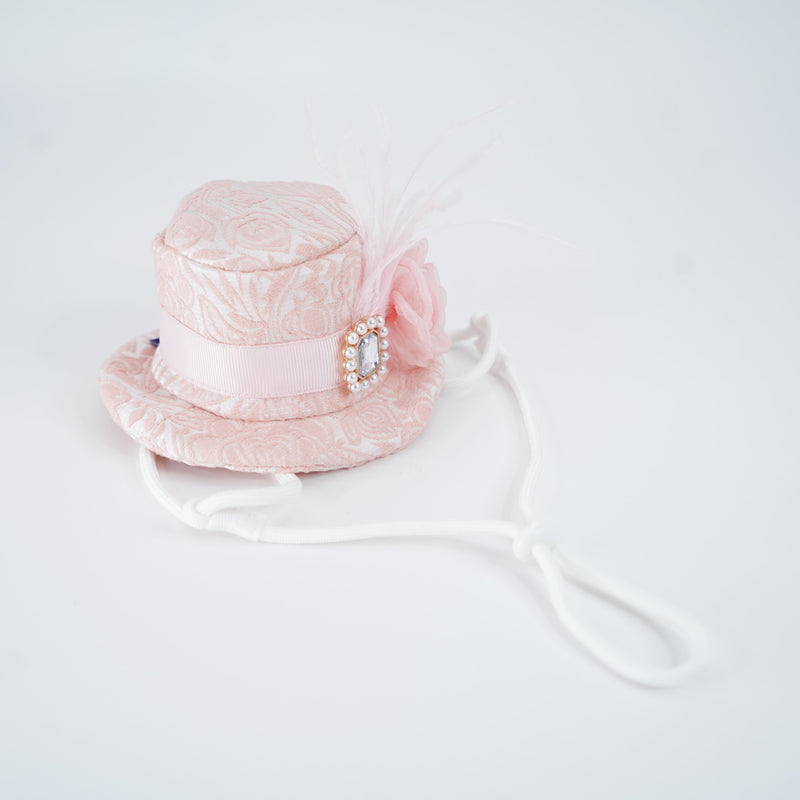 MOMOJI Georgiana (1-Powdered Rose Brocade) | Pet Hat