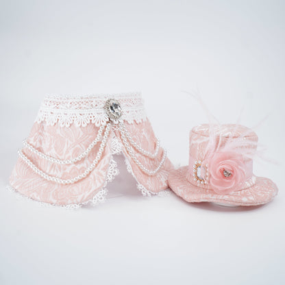 MOMOJI Georgiana (1-Powdered Rose Brocade) | Pet Hat