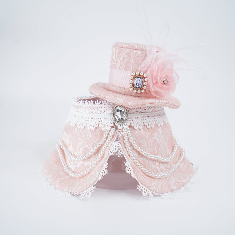 MOMOJI Georgiana (1-Powdered Rose Brocade) | Pet Hat