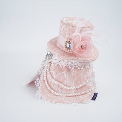 MOMOJI Georgiana (1-Powdered Rose Brocade) | Pet Hat