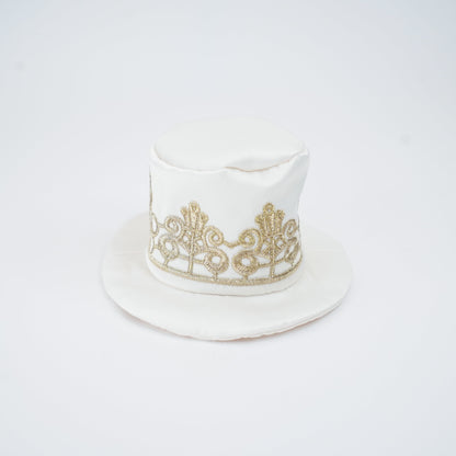 MOMOJI Sovereign (3-Bridal Alabaster Silk) | Pet Hat