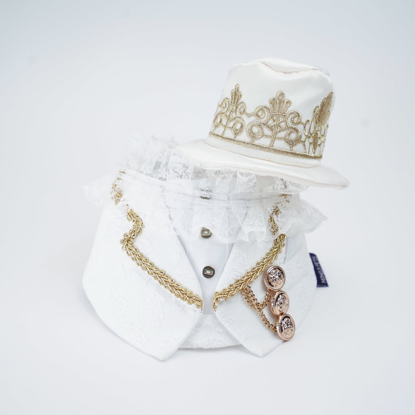MOMOJI Sovereign (3-Bridal Alabaster Silk) | Pet Hat