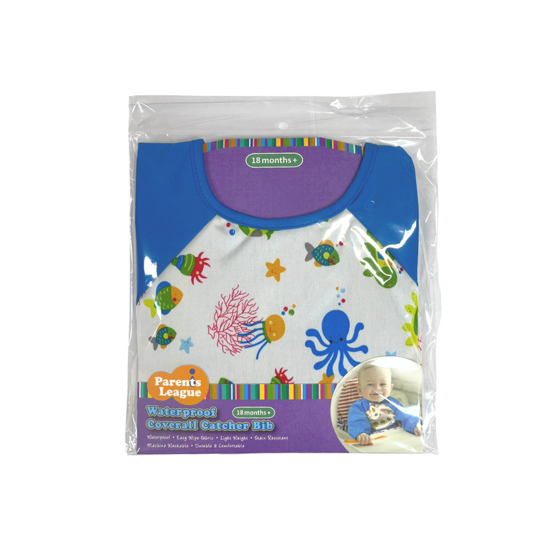 Waterproof Coverall Catcher Bib 18M - Ocean