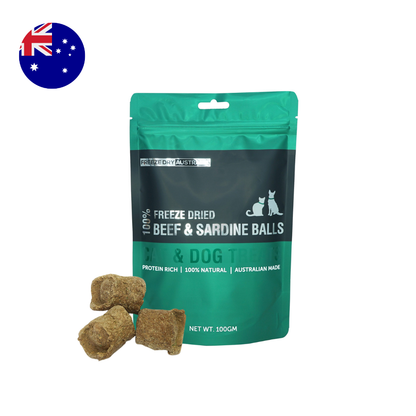 Freeze Dry Australia Beef & Sardine Balls 100g