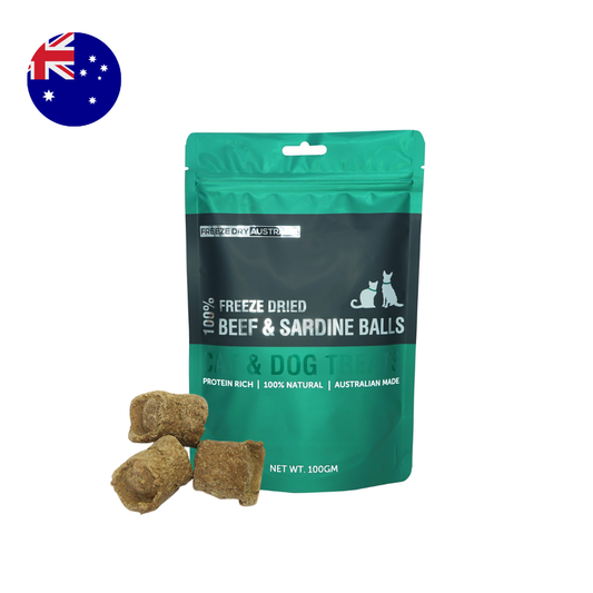 Freeze Dry Australia 凍乾沙甸魚牛肉粒 100g