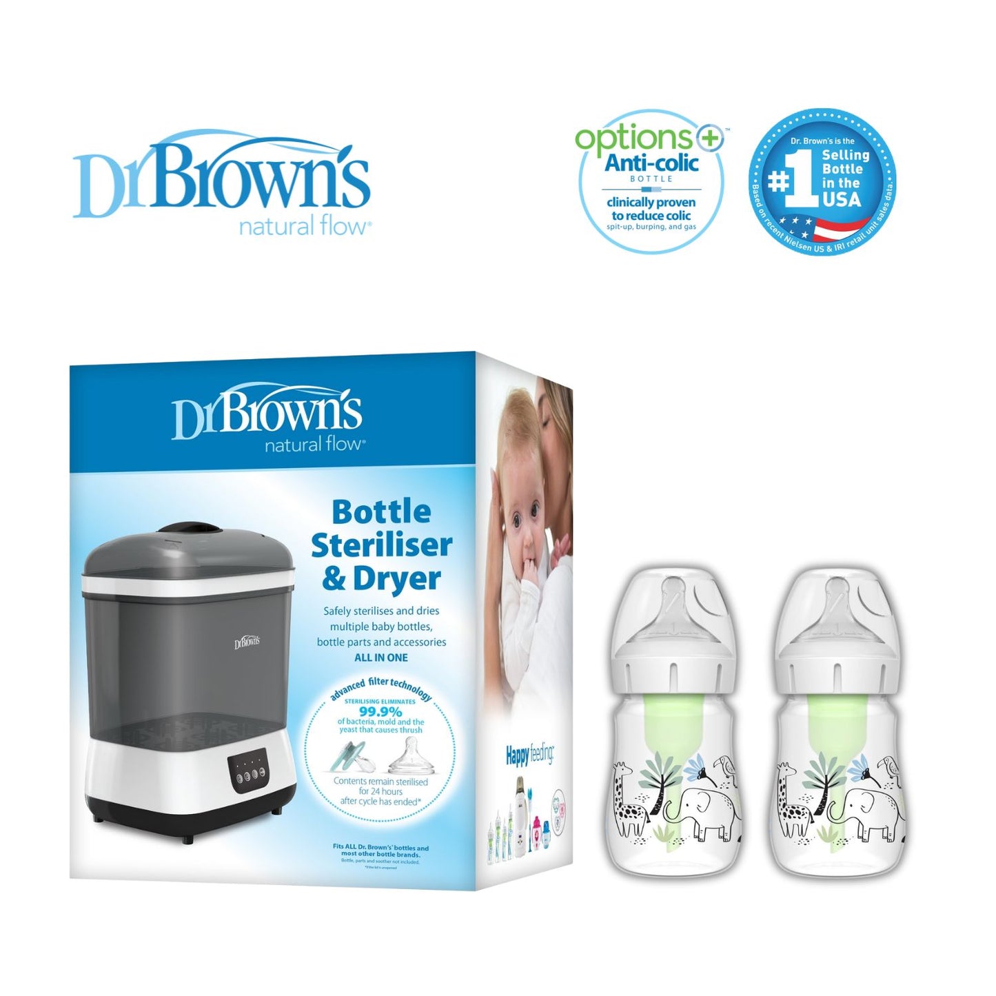 Dr. Brown's 4. 消毒烘乾機+奶樽套裝