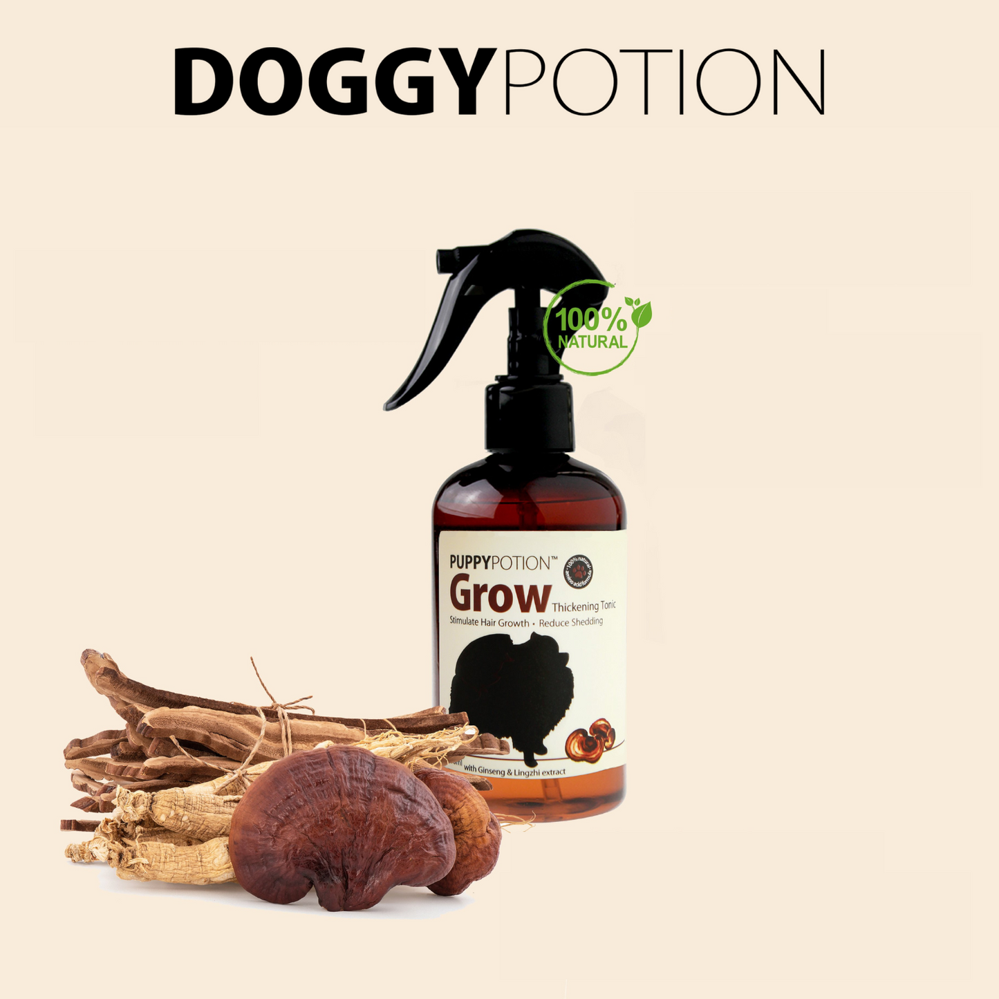 GROW Thickening Tonic with Ginseng & Lingzhi Extract 250ml