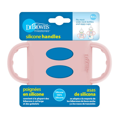 Dr Brown's Wide-Neck Silicone Handles - PINK