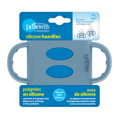 Dr Brown's Wide-Neck Silicone Handles - Blue