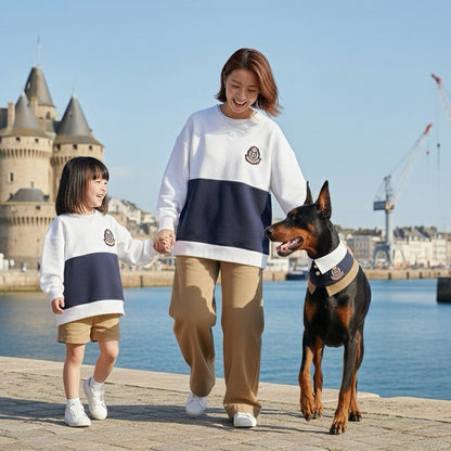 MOMOJI Brest Sweatshirt (1-French Riviera Blue) | Hooman (Adult/Kids)