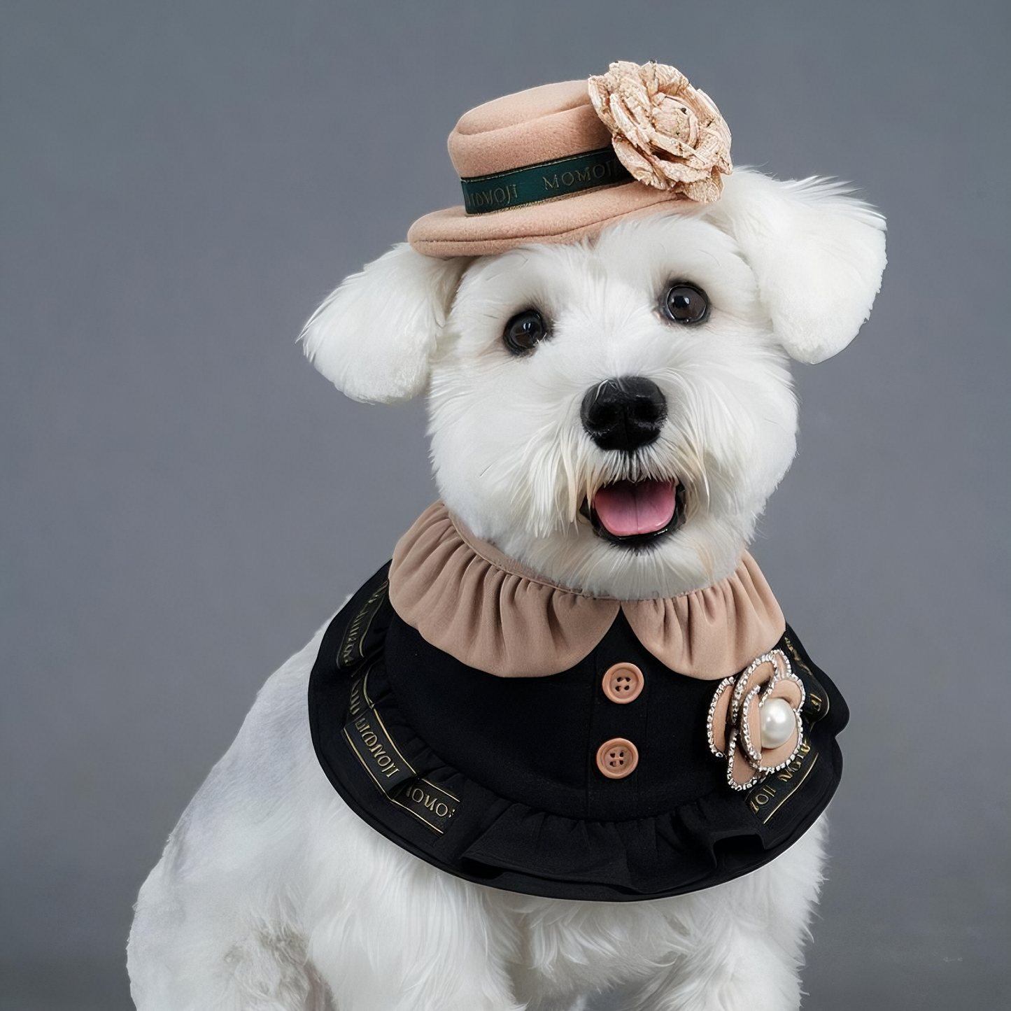 MOMOJI Covent (1-Classic Black & Camel Tan) | Pet Neckwear