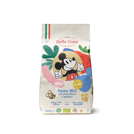 Dalla Costa Organic Pasta with Tomato & Spinach 300g - Mickey Mouse
