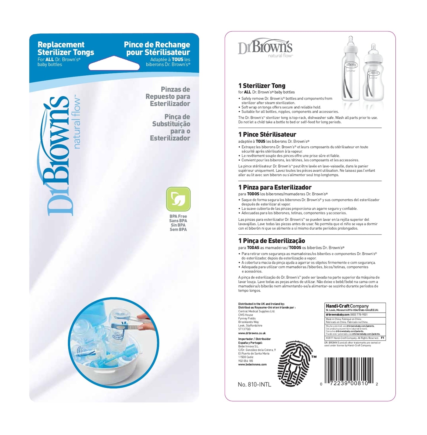 Dr Brown's Sterilizer Tongs