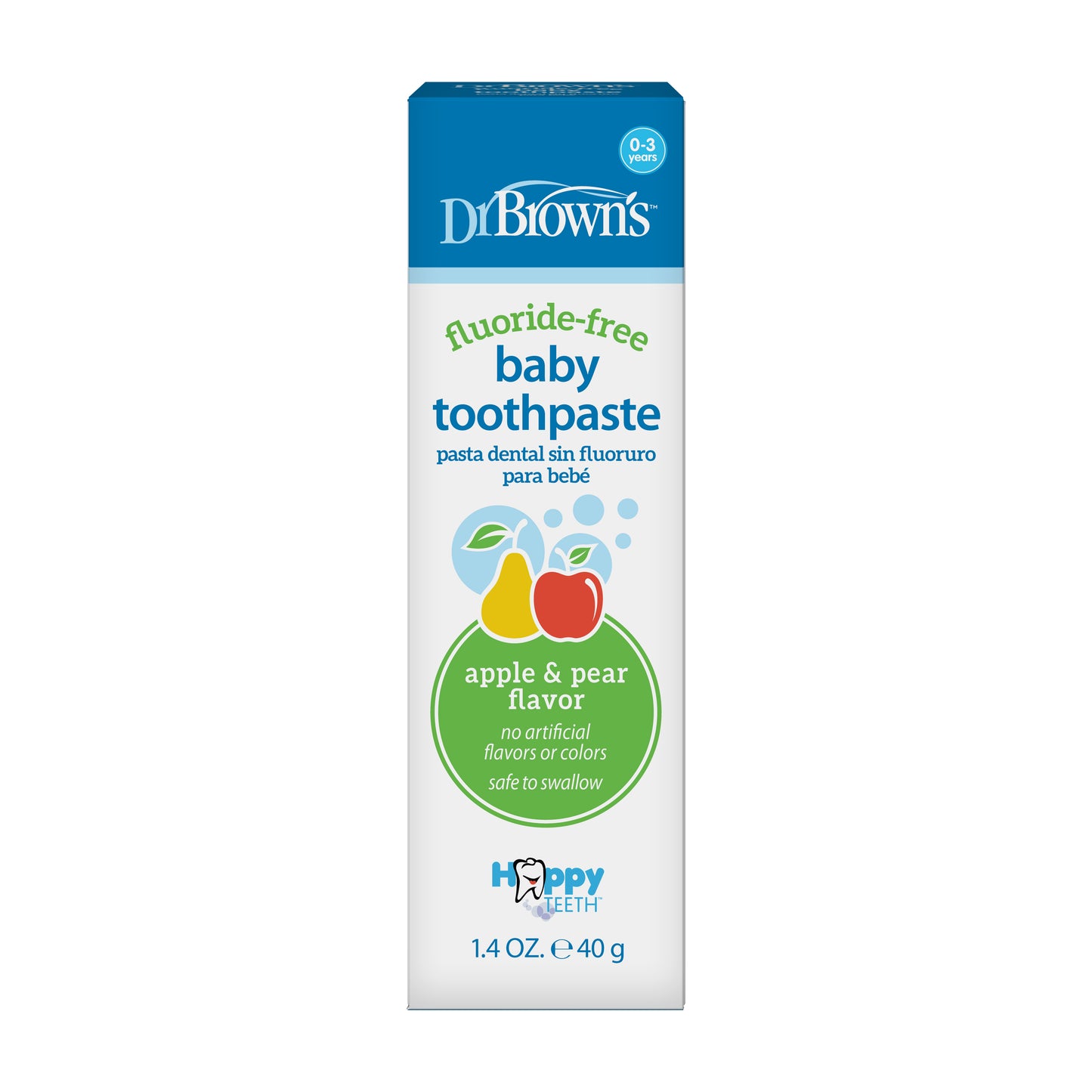 Brown's Natural Baby Toothpaste (Safe to Swallow) - Pear & Apple