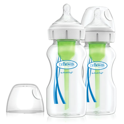 Options+ 仿母乳排氣奶樽 - PP 9oz 兩個裝