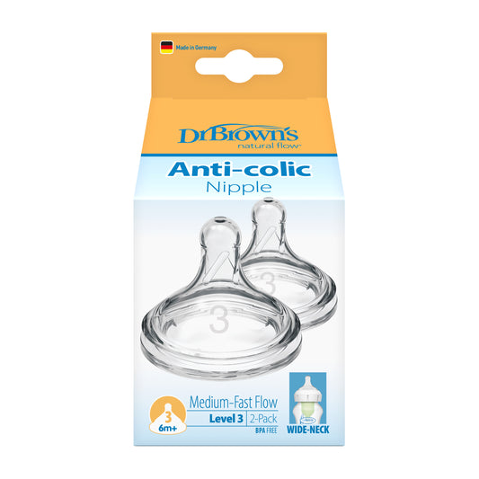 Breastmilk Silicone Nipples 2-Pack - Stage 1 (Made in USA) 0M+