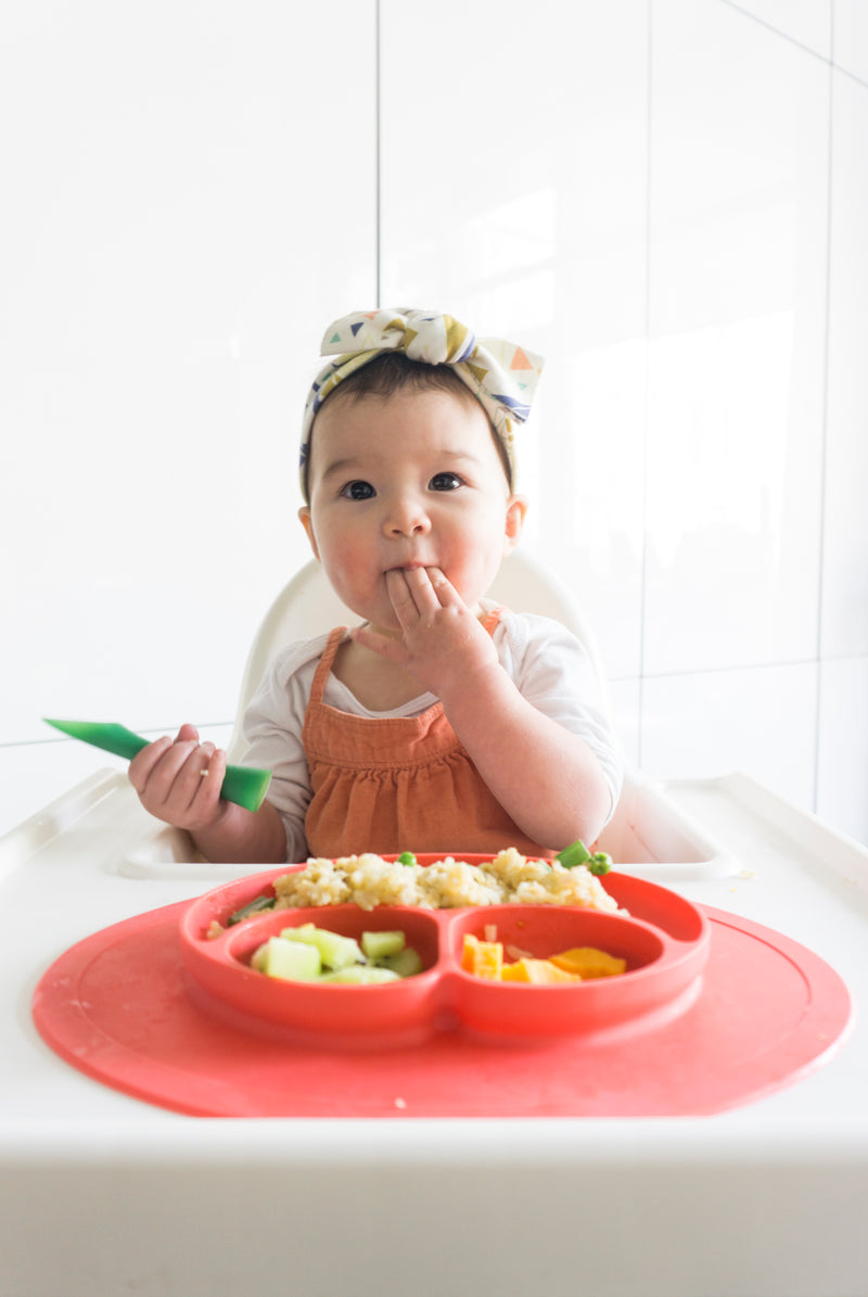Ezpz Silicone Mini Mat + Utensils Feeding Set