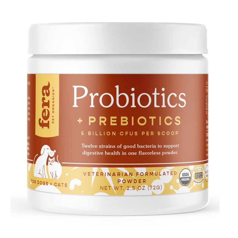 Fera Pets USDA Organic Probiotics with Prebiotics Powder 72g