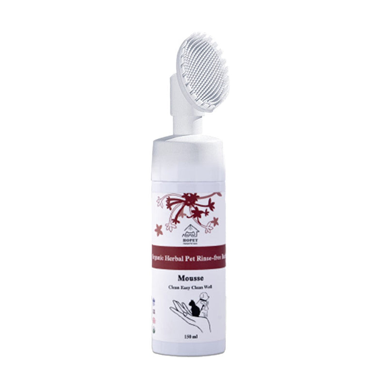 Organic Herbal Pet Rinse-Free Bath Mousse for Dogs & Cats 150ml