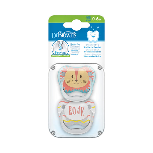 PreVent Soother 2s - Lion L1 0-6mth