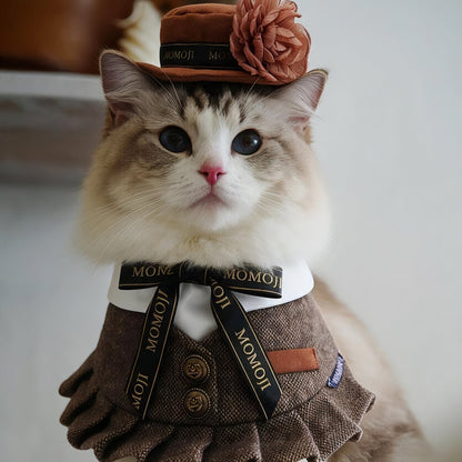 MOMOJI Picadilly (1-Caramel Velvet Brown) | Pet Hat