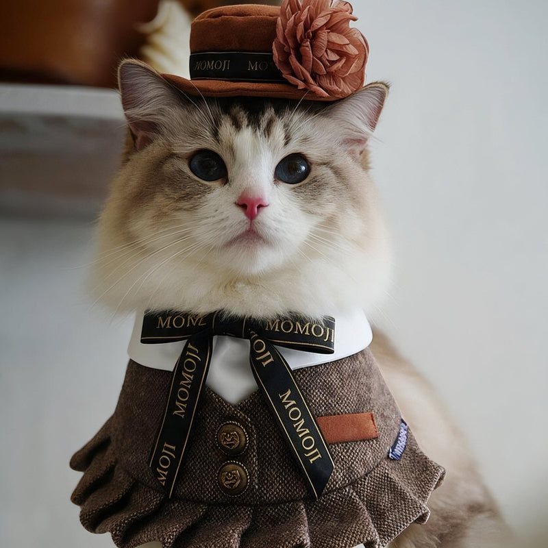MOMOJI Picadilly (1-Caramel Velvet Brown) | Pet Hat