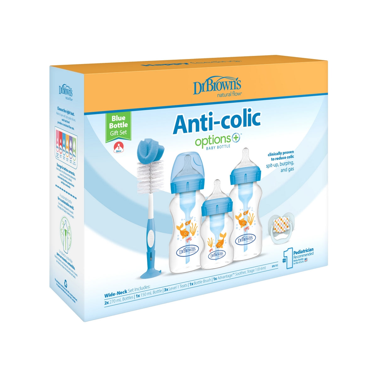 Opt+ PP Bottles 2+1 & Brush Gift Set - Blue
