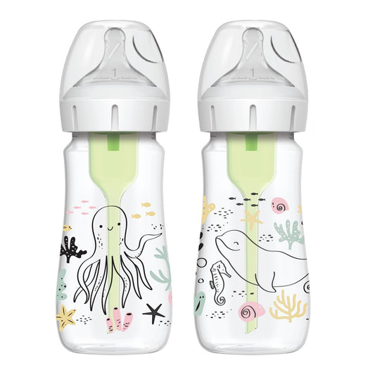 Dr. Brown's Options+ 排氣奶樽 海洋彩繪 PP 9oz 兩個裝