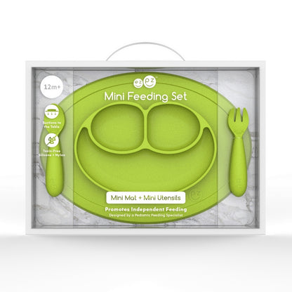 Ezpz Silicone Mini Mat + Utensils Feeding Set