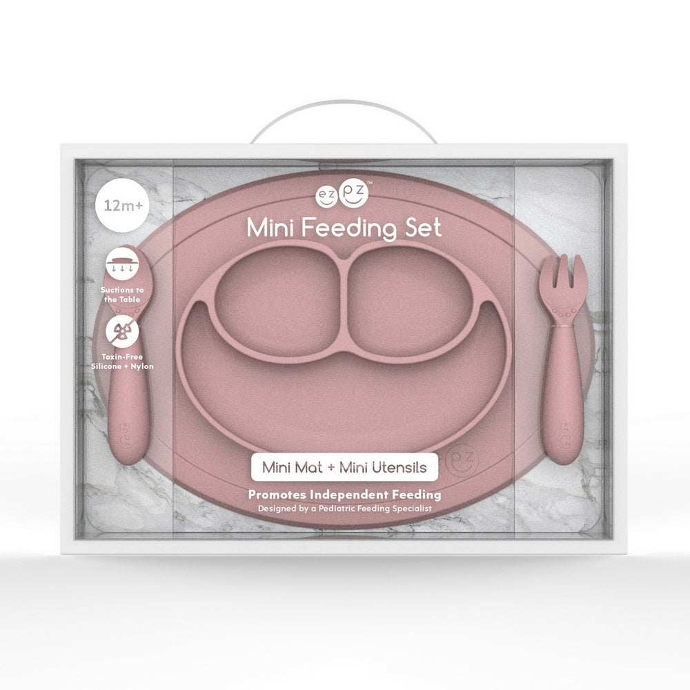 Ezpz Silicone Mini Mat + Utensils Feeding Set