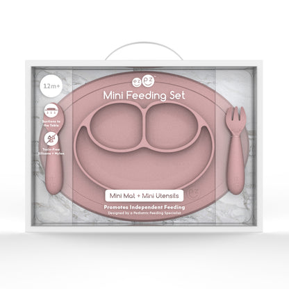 Ezpz Mini Mat 矽膠迷你笑臉餐碟+餐具套裝